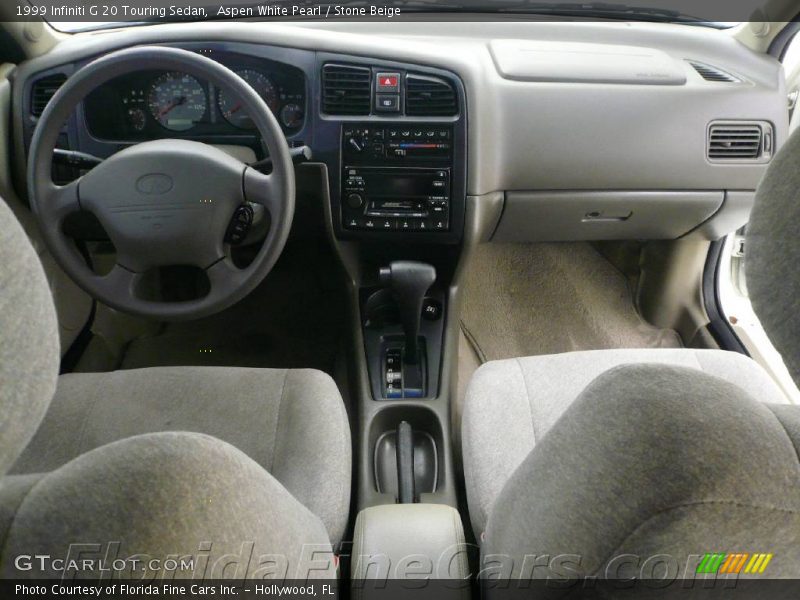 Aspen White Pearl / Stone Beige 1999 Infiniti G 20 Touring Sedan