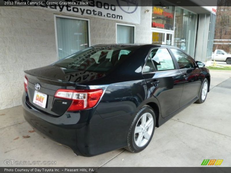 Cosmic Gray Mica / Black 2012 Toyota Camry SE