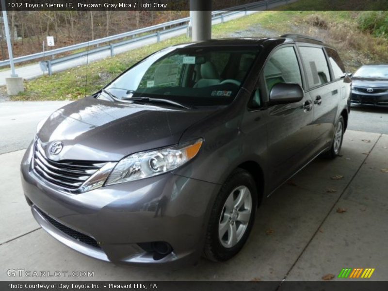 Predawn Gray Mica / Light Gray 2012 Toyota Sienna LE