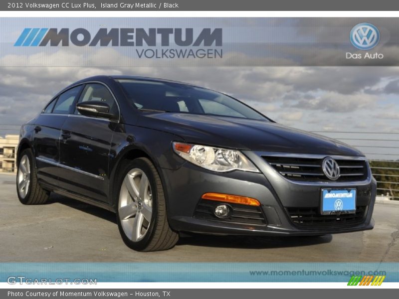Island Gray Metallic / Black 2012 Volkswagen CC Lux Plus