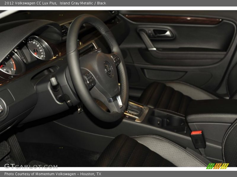 Island Gray Metallic / Black 2012 Volkswagen CC Lux Plus