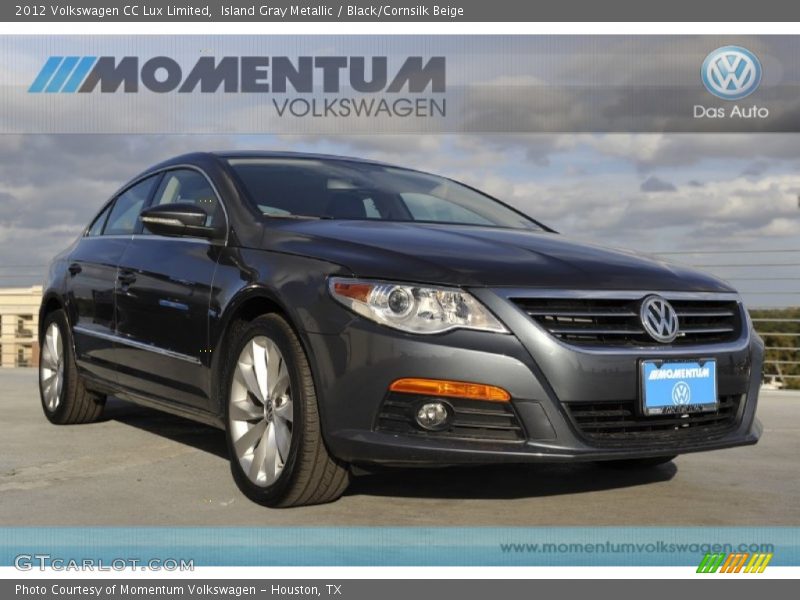 Island Gray Metallic / Black/Cornsilk Beige 2012 Volkswagen CC Lux Limited