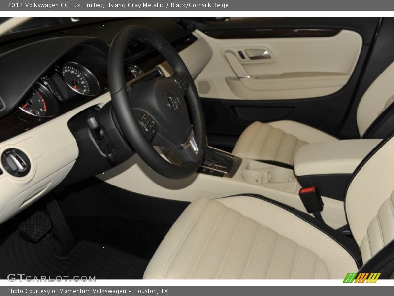 Island Gray Metallic / Black/Cornsilk Beige 2012 Volkswagen CC Lux Limited