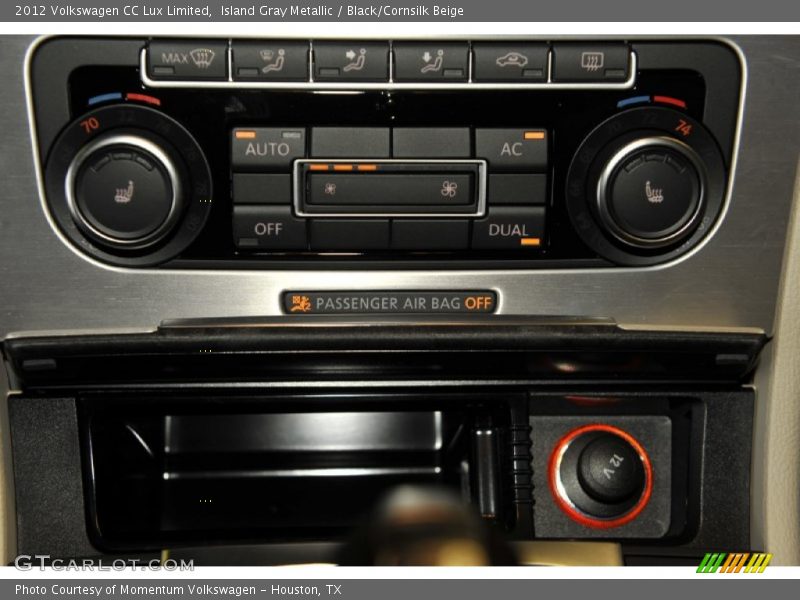 Island Gray Metallic / Black/Cornsilk Beige 2012 Volkswagen CC Lux Limited