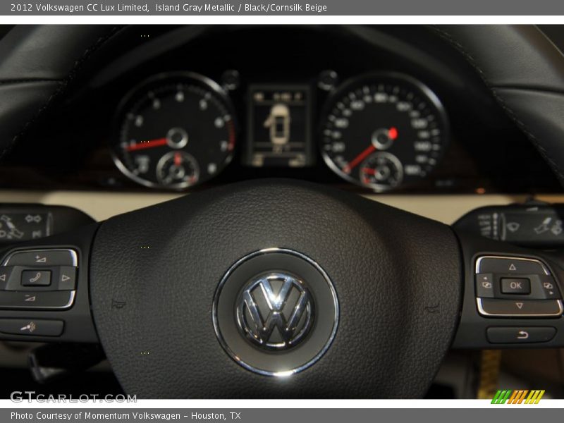 Island Gray Metallic / Black/Cornsilk Beige 2012 Volkswagen CC Lux Limited
