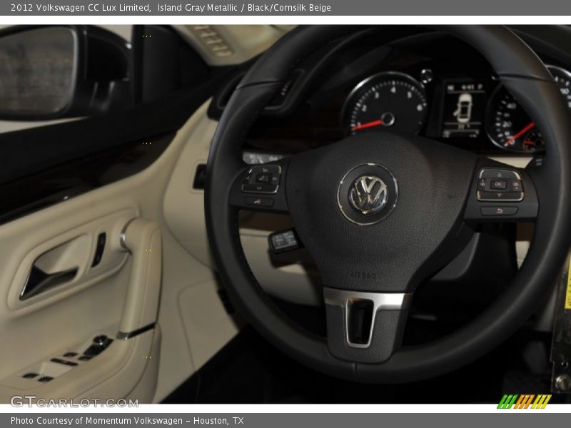 Island Gray Metallic / Black/Cornsilk Beige 2012 Volkswagen CC Lux Limited
