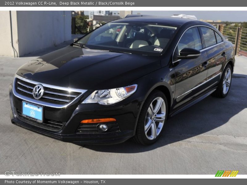 Deep Black Metallic / Black/Cornsilk Beige 2012 Volkswagen CC R-Line