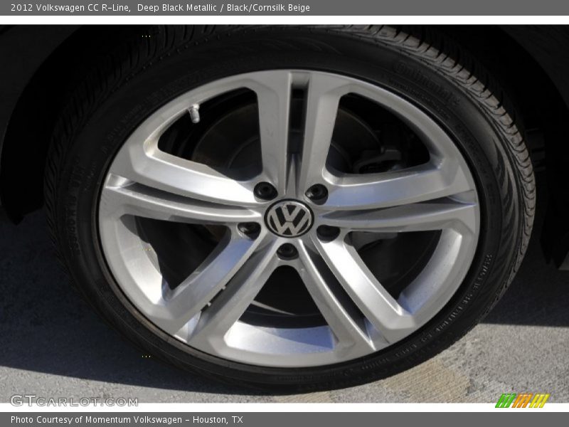 Deep Black Metallic / Black/Cornsilk Beige 2012 Volkswagen CC R-Line