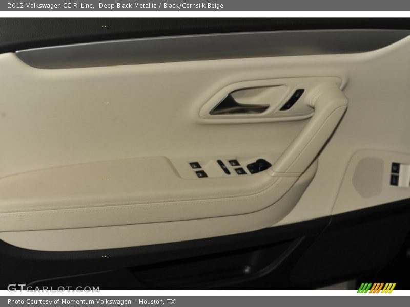 Deep Black Metallic / Black/Cornsilk Beige 2012 Volkswagen CC R-Line
