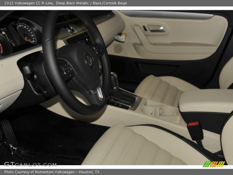 Deep Black Metallic / Black/Cornsilk Beige 2012 Volkswagen CC R-Line