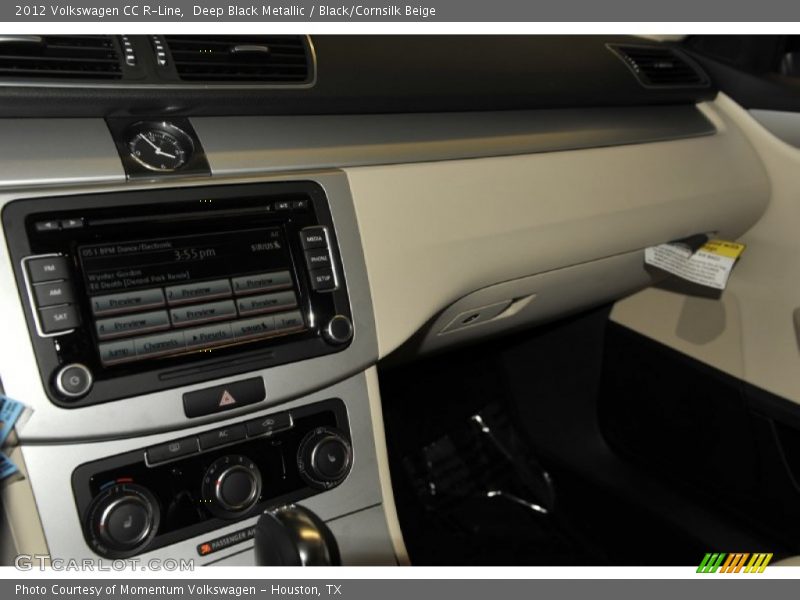 Deep Black Metallic / Black/Cornsilk Beige 2012 Volkswagen CC R-Line