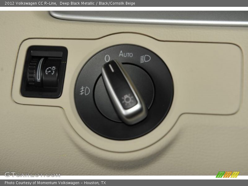 Deep Black Metallic / Black/Cornsilk Beige 2012 Volkswagen CC R-Line