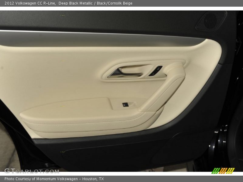 Deep Black Metallic / Black/Cornsilk Beige 2012 Volkswagen CC R-Line