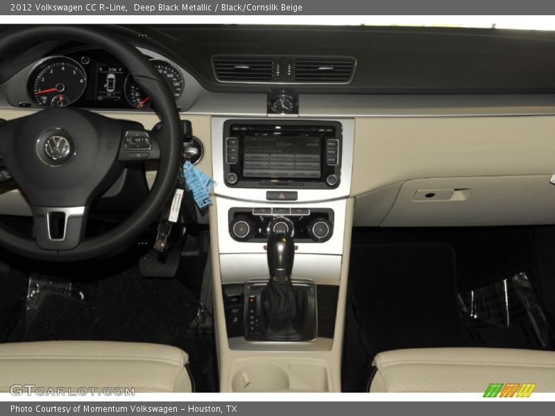 Deep Black Metallic / Black/Cornsilk Beige 2012 Volkswagen CC R-Line