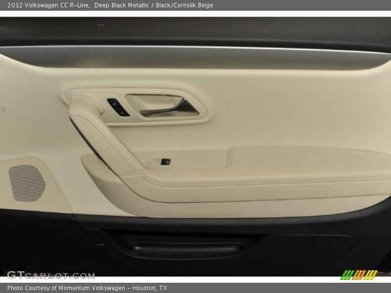 Deep Black Metallic / Black/Cornsilk Beige 2012 Volkswagen CC R-Line