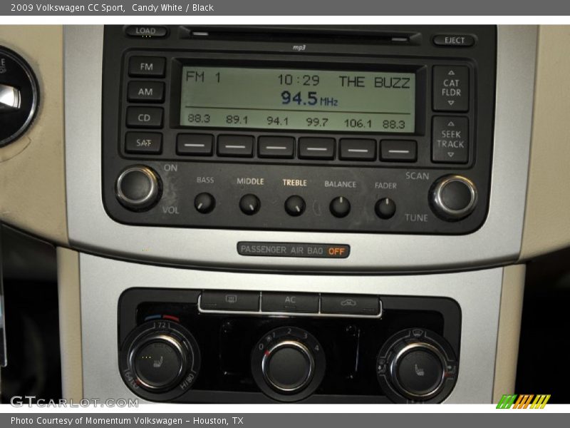 Candy White / Black 2009 Volkswagen CC Sport