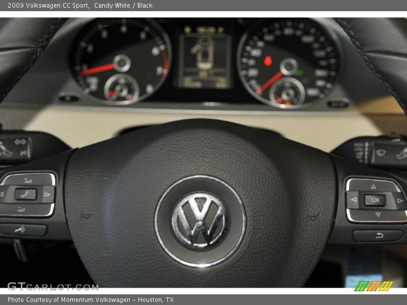 Candy White / Black 2009 Volkswagen CC Sport