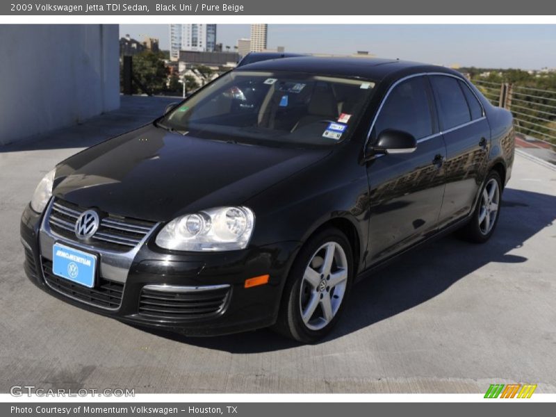 Black Uni / Pure Beige 2009 Volkswagen Jetta TDI Sedan