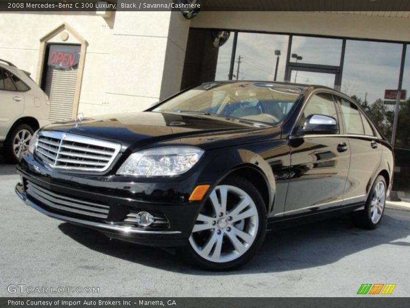Black / Savanna/Cashmere 2008 Mercedes-Benz C 300 Luxury