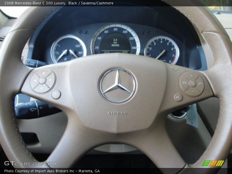Black / Savanna/Cashmere 2008 Mercedes-Benz C 300 Luxury