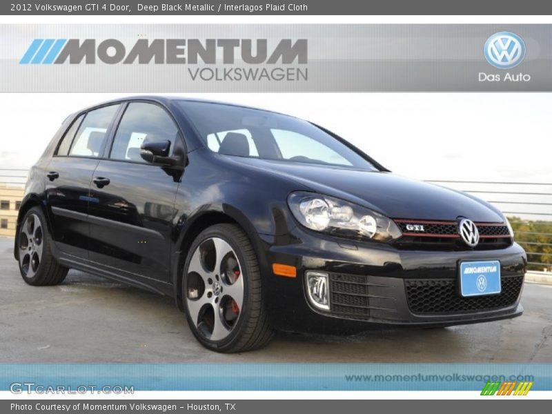 Deep Black Metallic / Interlagos Plaid Cloth 2012 Volkswagen GTI 4 Door