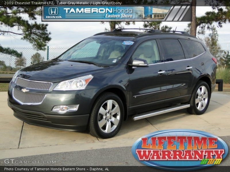 Cyber Gray Metallic / Light Gray/Ebony 2009 Chevrolet Traverse LTZ
