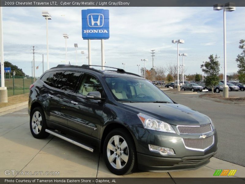 Cyber Gray Metallic / Light Gray/Ebony 2009 Chevrolet Traverse LTZ