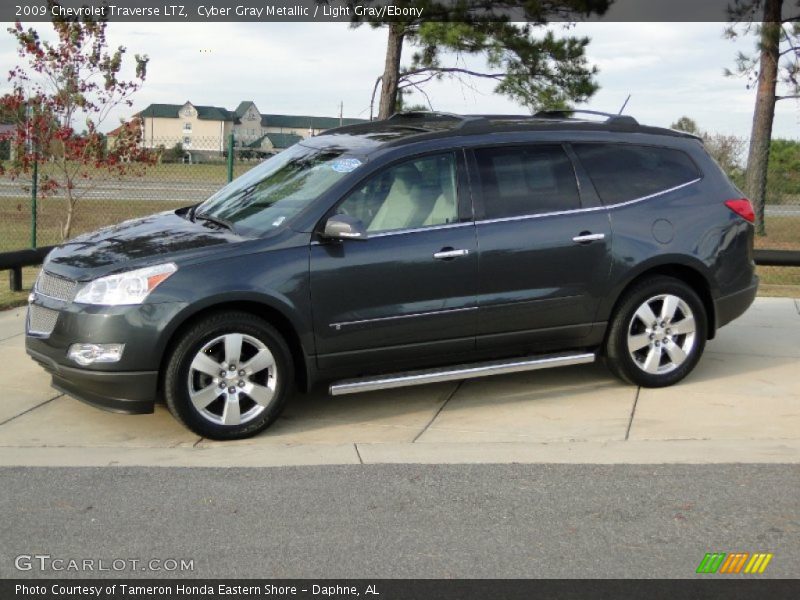 Cyber Gray Metallic / Light Gray/Ebony 2009 Chevrolet Traverse LTZ
