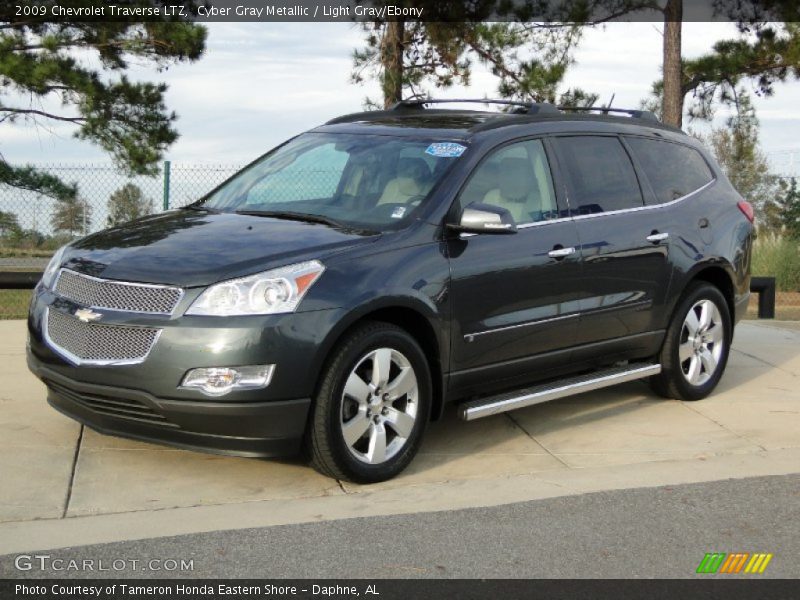 Cyber Gray Metallic / Light Gray/Ebony 2009 Chevrolet Traverse LTZ