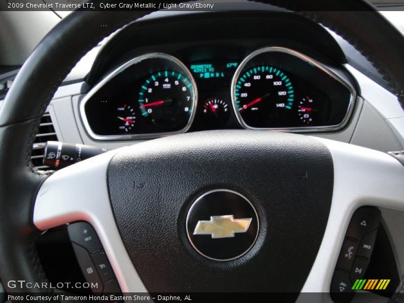 Cyber Gray Metallic / Light Gray/Ebony 2009 Chevrolet Traverse LTZ
