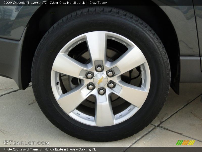 Cyber Gray Metallic / Light Gray/Ebony 2009 Chevrolet Traverse LTZ