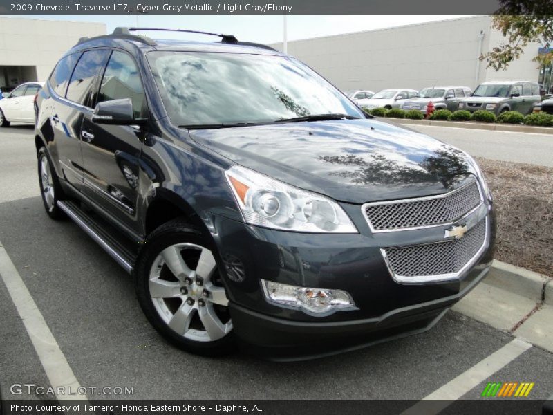 Cyber Gray Metallic / Light Gray/Ebony 2009 Chevrolet Traverse LTZ