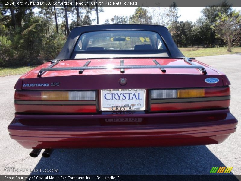 Medium Canyon Red Metallic / Red 1984 Ford Mustang LX 5.0 Convertible