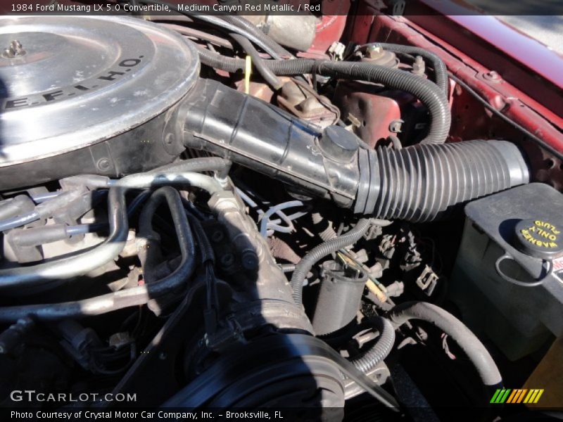 Medium Canyon Red Metallic / Red 1984 Ford Mustang LX 5.0 Convertible