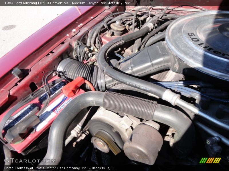 Medium Canyon Red Metallic / Red 1984 Ford Mustang LX 5.0 Convertible
