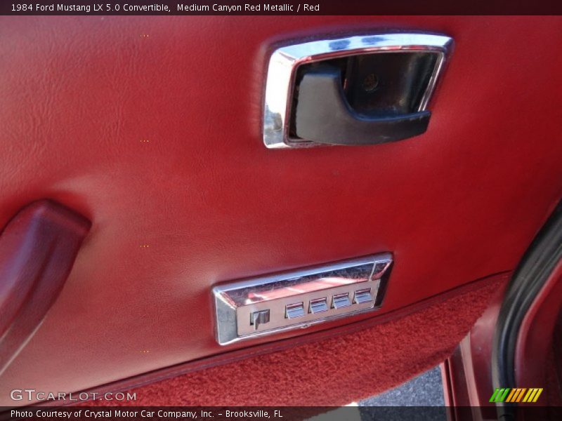 Medium Canyon Red Metallic / Red 1984 Ford Mustang LX 5.0 Convertible