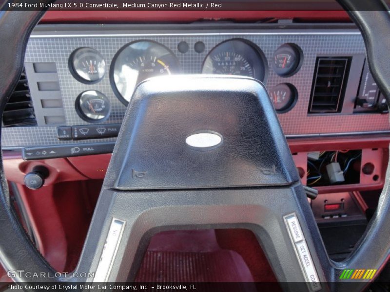 Medium Canyon Red Metallic / Red 1984 Ford Mustang LX 5.0 Convertible