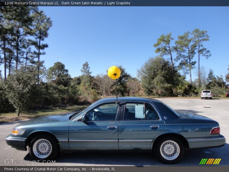 Dark Green Satin Metallic / Light Graphite 1996 Mercury Grand Marquis LS