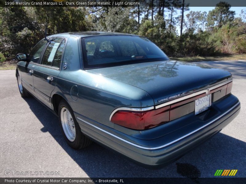 Dark Green Satin Metallic / Light Graphite 1996 Mercury Grand Marquis LS