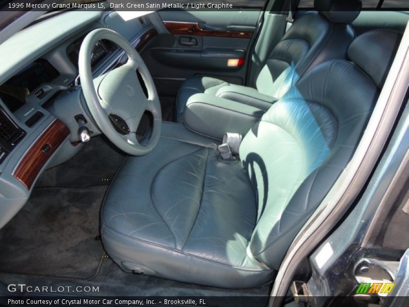 Dark Green Satin Metallic / Light Graphite 1996 Mercury Grand Marquis LS