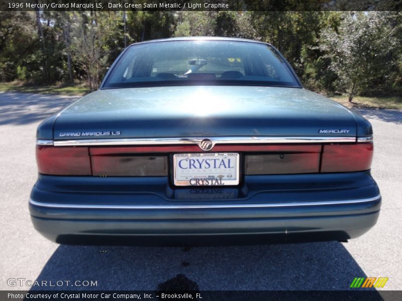 Dark Green Satin Metallic / Light Graphite 1996 Mercury Grand Marquis LS