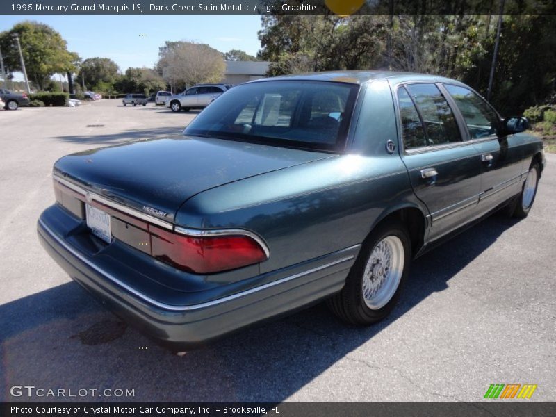 Dark Green Satin Metallic / Light Graphite 1996 Mercury Grand Marquis LS