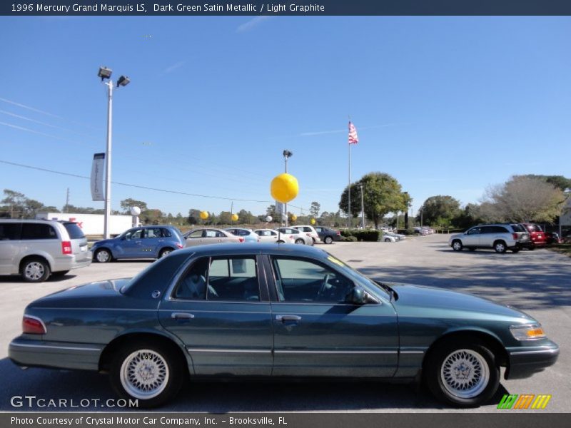 Dark Green Satin Metallic / Light Graphite 1996 Mercury Grand Marquis LS