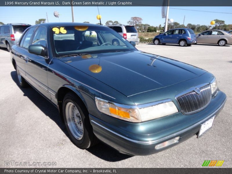 Dark Green Satin Metallic / Light Graphite 1996 Mercury Grand Marquis LS
