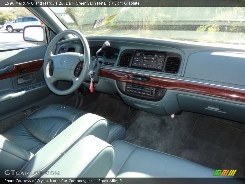 Dark Green Satin Metallic / Light Graphite 1996 Mercury Grand Marquis LS