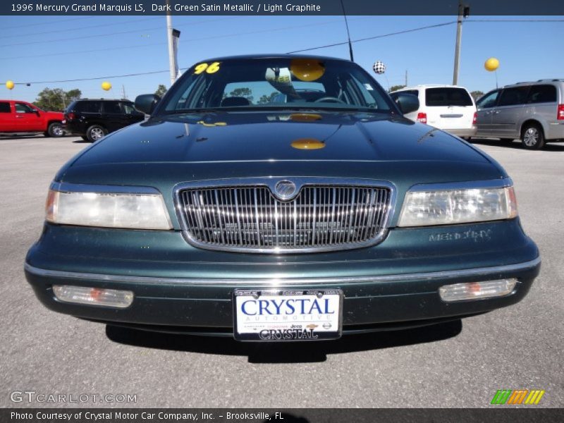 Dark Green Satin Metallic / Light Graphite 1996 Mercury Grand Marquis LS
