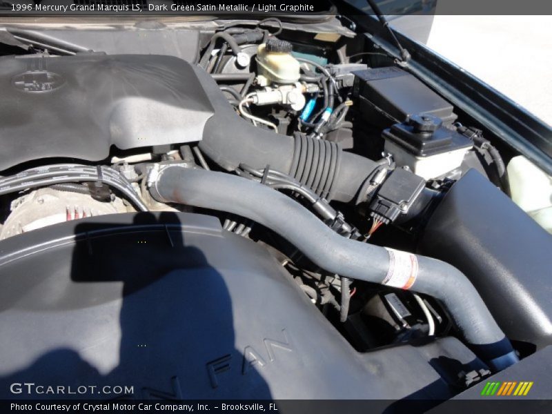 Dark Green Satin Metallic / Light Graphite 1996 Mercury Grand Marquis LS