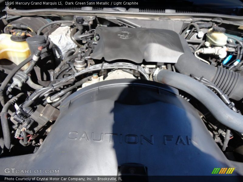 Dark Green Satin Metallic / Light Graphite 1996 Mercury Grand Marquis LS