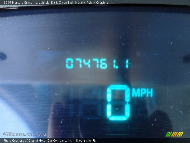 Dark Green Satin Metallic / Light Graphite 1996 Mercury Grand Marquis LS