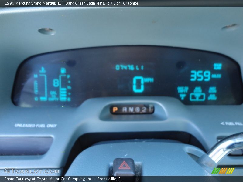 Dark Green Satin Metallic / Light Graphite 1996 Mercury Grand Marquis LS